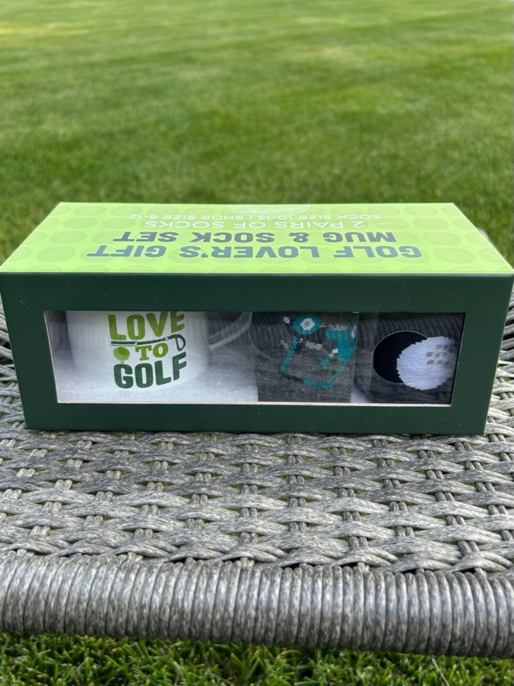 Golf Lover's Novelty Coffee Mug Golf Theme Sock 2 Pair Set Father’s Day Gift NEW